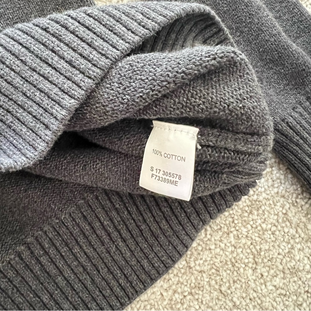 Vintage Weatherproof 100% Cotton Two-Tone Gray Moose Pattern Sweater - Picture 4 of 9